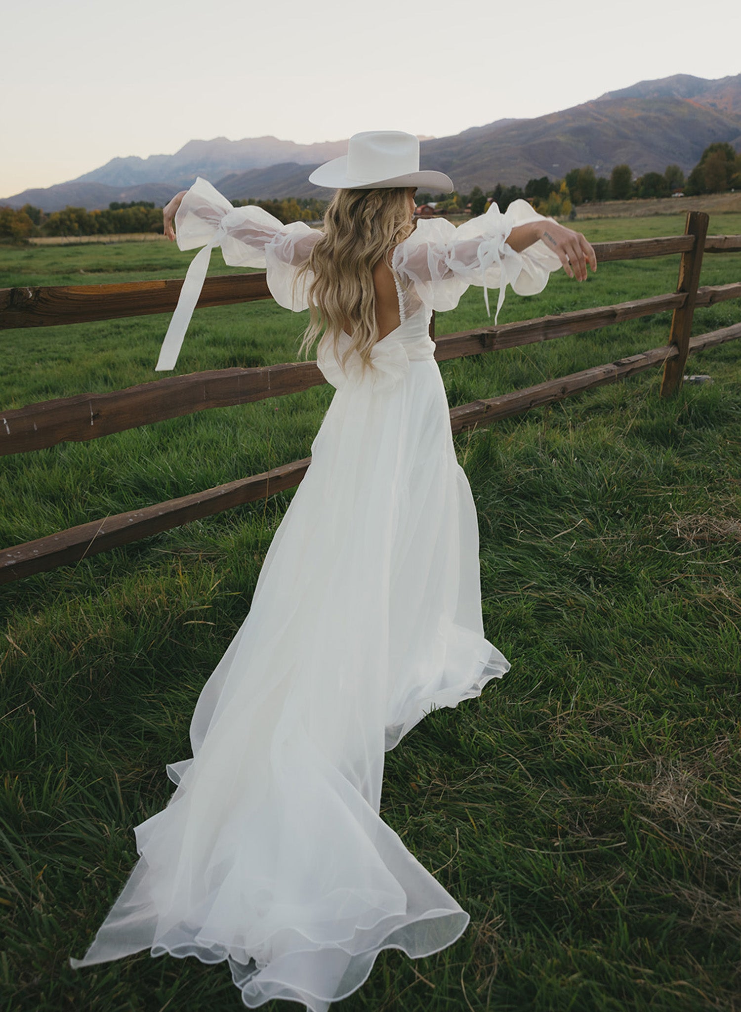 organza sleeves wedding dress Sorcha | Wedding Dress with Puff creating a soft Primary color:Volcanic Ash - Made to Order auto_hidden 1840s Evening and ball